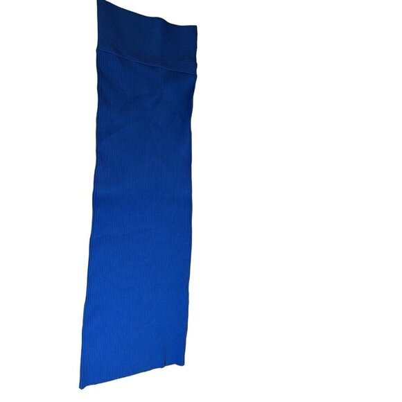 NWT Forever 21 Ribbed Tube Midi Stretch Solid Cobalt Blue Dress Woman’s Size XS - Picture 1 of 6
